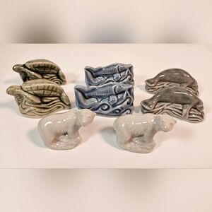 Wade Whimsies England Figurines Lot Of 8: Sturgeon, Manatee, Turtle, Polar Bear